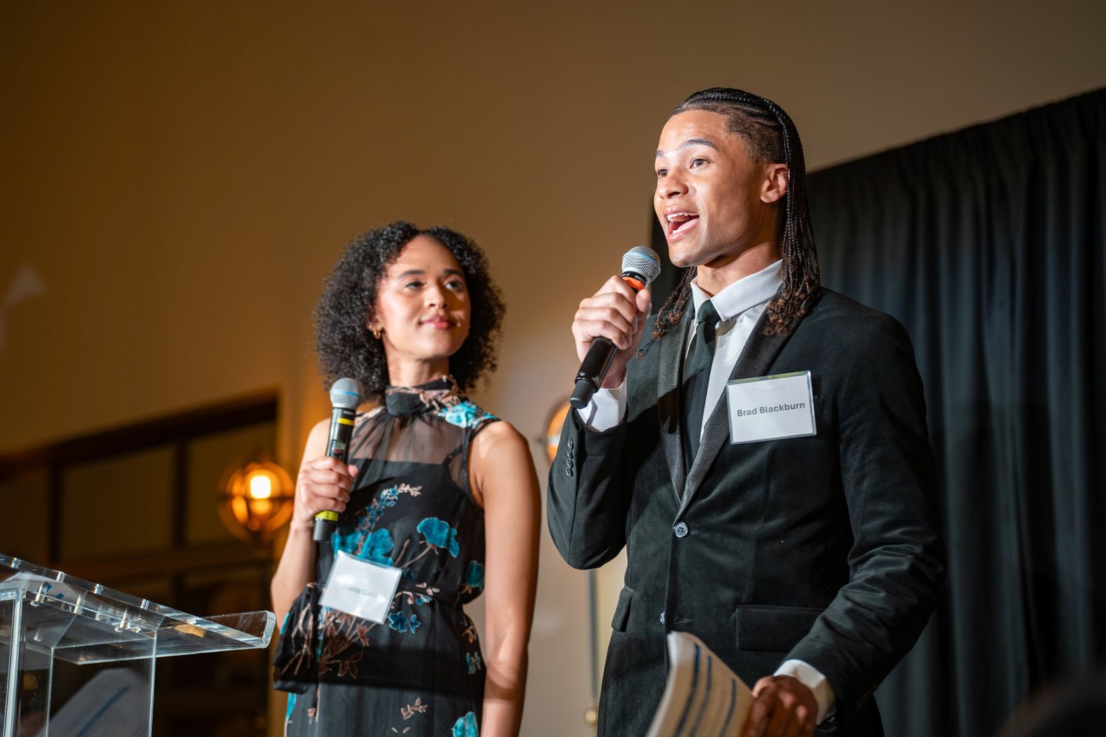 Youth speakers on stage at the Friends of Youth gala